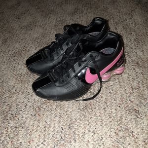 Black and Pink Nike Shox